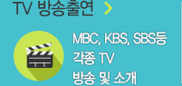 TV 방송출연 MBC, KBS, SBS등 각종 TV 방송 및 소개